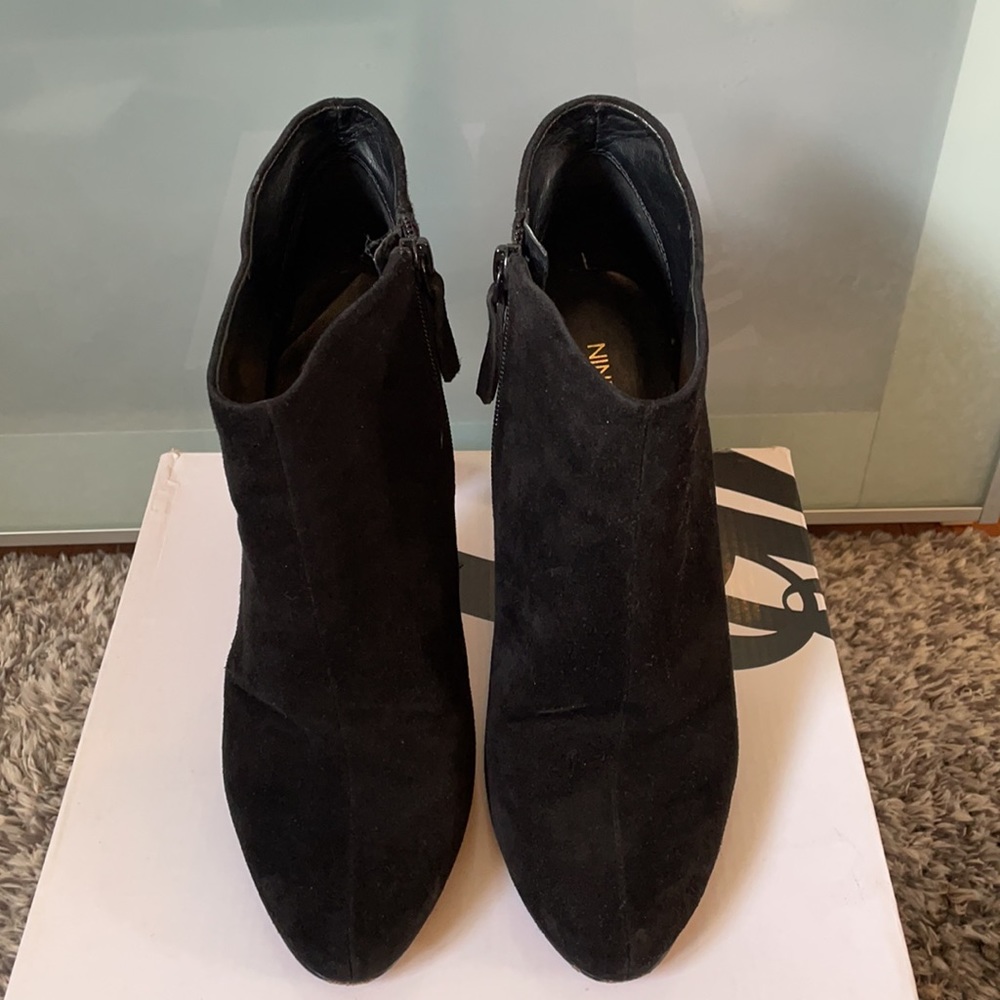 Black Suede Booties - Picture 2 of 9